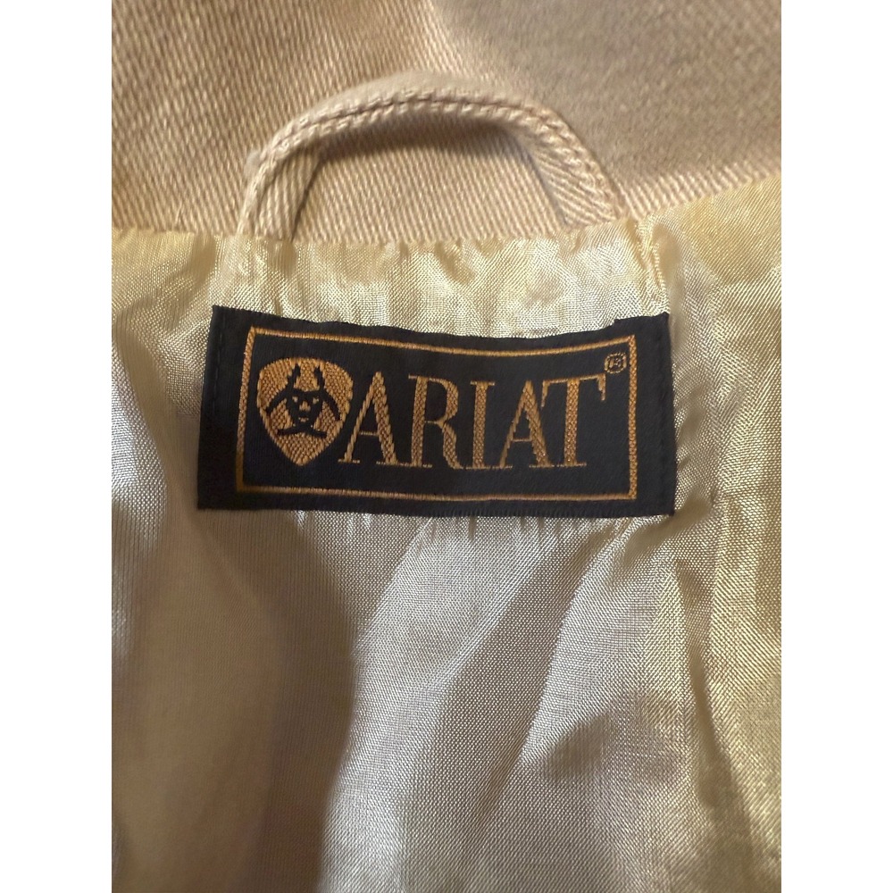 ARIAT - Women's Beige Rose Embroidered Western Blazer Jacket - Size Medium - Picture 5 of 7